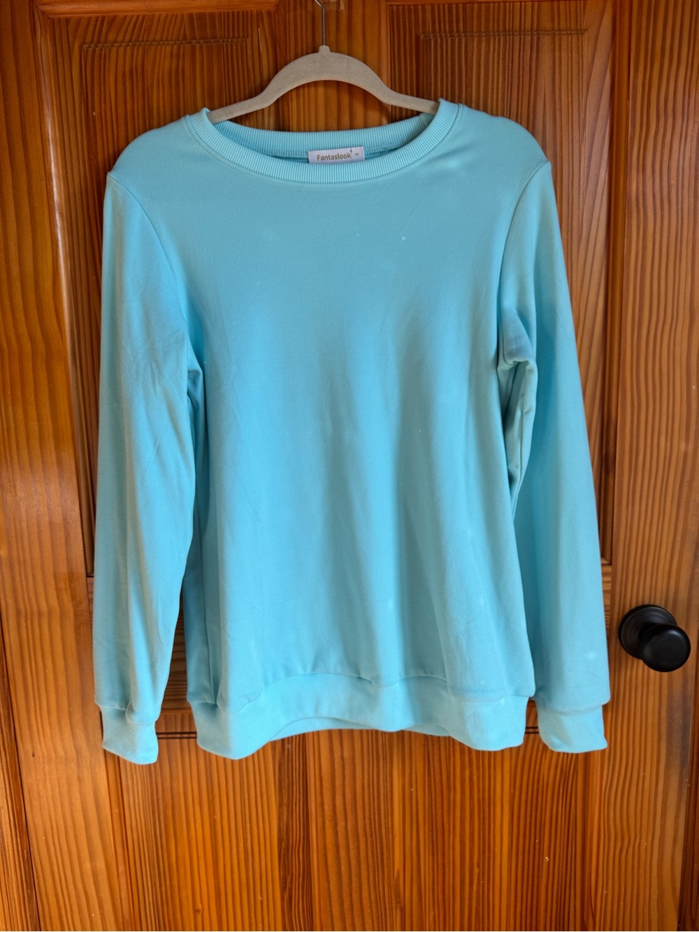 Light Blue Crewneck Sweatshirt - Women's Classic Pullover